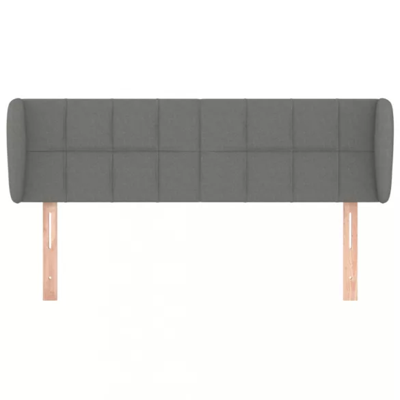 sötétszürke szövet fejtámla szárnyakkal 147x23x78/88 cm