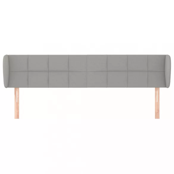 világosszürke szövet fejtámla szárnyakkal 163x23x78/88 cm