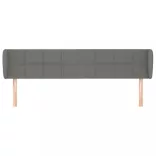 sötétszürke szövet fejtámla szárnyakkal 163x23x78/88 cm