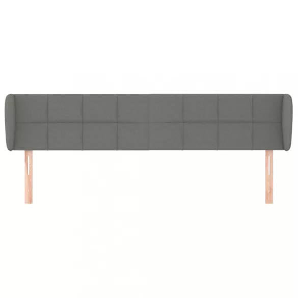 sötétszürke szövet fejtámla szárnyakkal 163x23x78/88 cm