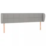 világosszürke szövet fejtámla szárnyakkal 183x23x78/88 cm