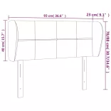 sötétkék szövet fejtámla szárnyakkal 93x23x78/88 cm