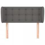 szürke műbőr szárnyas fejtámla szárnyakkal 93x23x78/88 cm