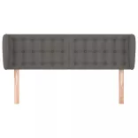 szürke műbőr szárnyas fejtámla 147x23x78/88 cm