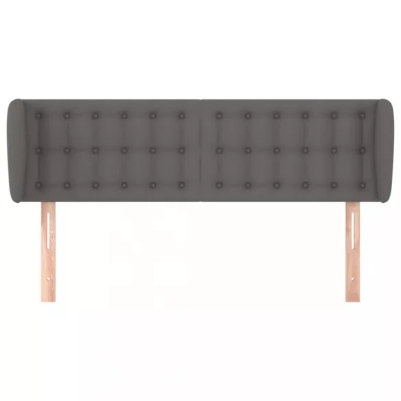 szürke műbőr szárnyas fejtámla 147x23x78/88 cm