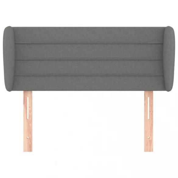 sötétszürke szövet fejtámla szárnyakkal 83x23x78/88 cm