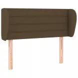 sötétbarna szövet fejtámla szárnyakkal 83x23x78/88 cm