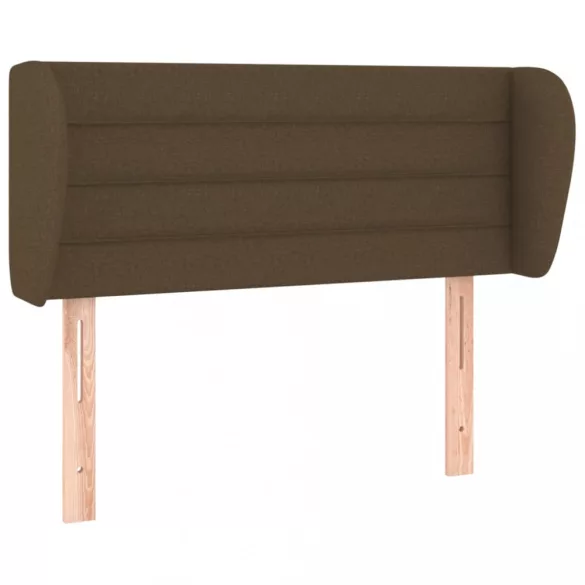 sötétbarna szövet fejtámla szárnyakkal 83x23x78/88 cm
