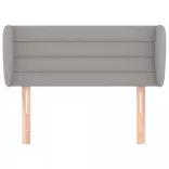 világosszürke szövet fejtámla szárnyakkal 103x23x78/88 cm