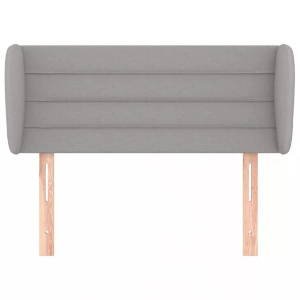 világosszürke szövet fejtámla szárnyakkal 103x23x78/88 cm