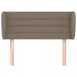 tópszínű szövet fejtámla szárnyakkal 103x23x78/88 cm