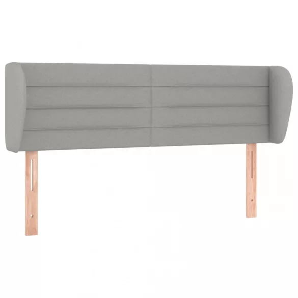 világosszürke szövet fejtámla szárnyakkal 147x23x78/88 cm