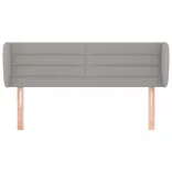 világosszürke szövet fejtámla szárnyakkal 147x23x78/88 cm