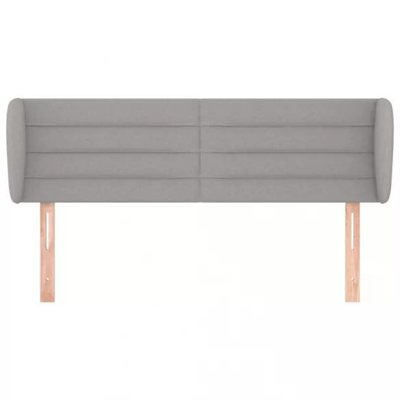 világosszürke szövet fejtámla szárnyakkal 147x23x78/88 cm