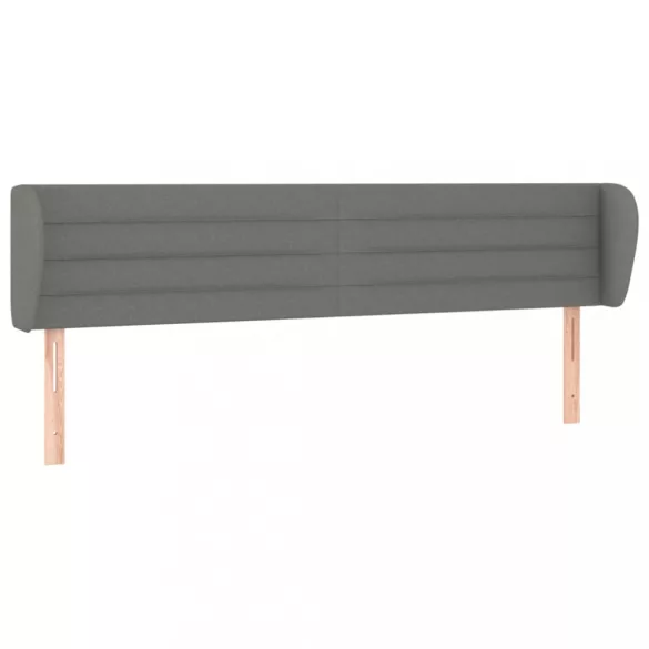 sötétszürke szövet fejtámla szárnyakkal 163x23x78/88 cm