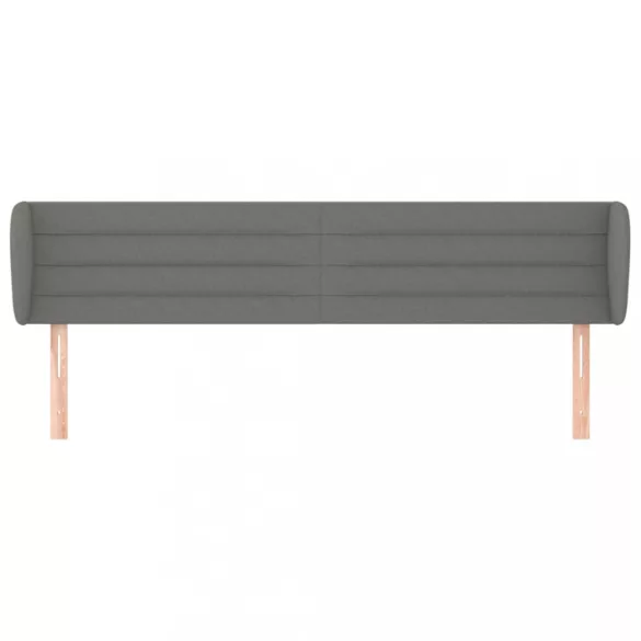 sötétszürke szövet fejtámla szárnyakkal 163x23x78/88 cm