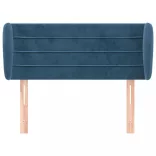 sötétkék szövet fejtámla szárnyakkal 93x23x78/88 cm