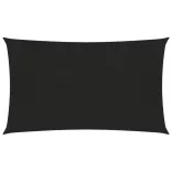 fekete HDPE napvitorla 160 g/m² 3 x 6 m