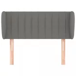 sötétszürke szövet fejtámla szárnyakkal 83x23x78/88 cm