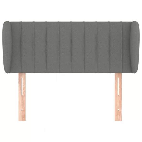 sötétszürke szövet fejtámla szárnyakkal 93x23x78/88 cm