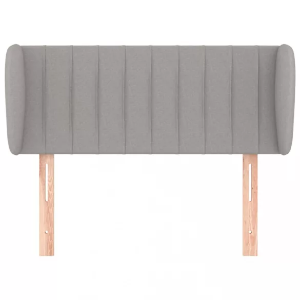 világosszürke szövet fejtámla szárnyakkal 103x23x78/88 cm