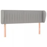 világosszürke szövet fejtámla szárnyakkal 147x23x78/88 cm