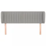 világosszürke szövet fejtámla szárnyakkal 147x23x78/88 cm