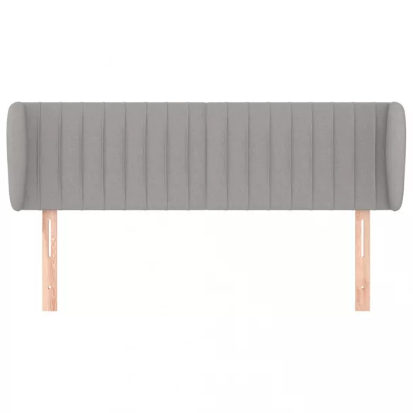 világosszürke szövet fejtámla szárnyakkal 147x23x78/88 cm