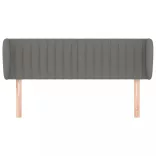 sötétszürke szövet fejtámla szárnyakkal 147x23x78/88 cm