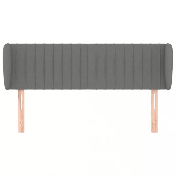 sötétszürke szövet fejtámla szárnyakkal 147x23x78/88 cm