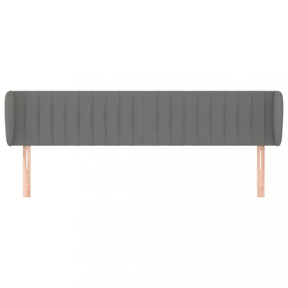 sötétszürke szövet fejtámla szárnyakkal 163x23x78/88 cm