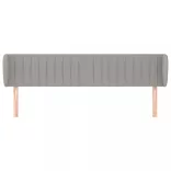 világosszürke szövet fejtámla szárnyakkal 183x23x78/88 cm