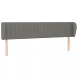 sötétszürke szövet fejtámla szárnyakkal 203x23x78/88 cm