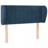 sötétkék szövet fejtámla szárnyakkal 93x23x78/88 cm