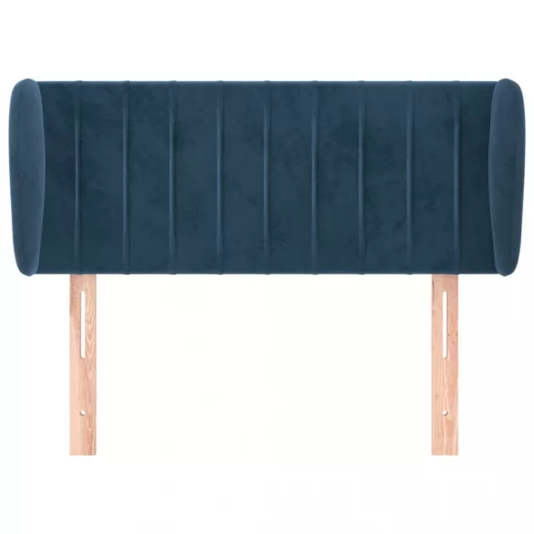 sötétkék szövet fejtámla szárnyakkal 93x23x78/88 cm