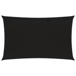 fekete téglalap HDPE napvitorla 160 g/m² 6x8 m