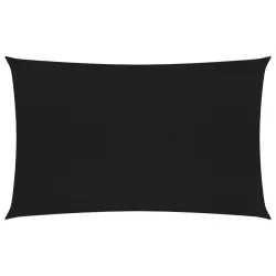 fekete téglalap HDPE napvitorla 160 g/m² 6x8 m