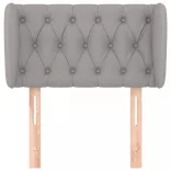 világosszürke szövet fejtámla szárnyakkal 83x23x78/88 cm