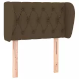sötétbarna szövet fejtámla szárnyakkal 83x23x78/88 cm
