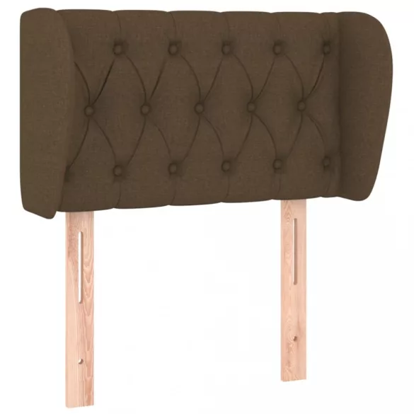 sötétbarna szövet fejtámla szárnyakkal 83x23x78/88 cm