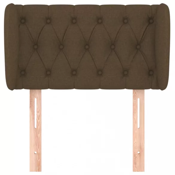 sötétbarna szövet fejtámla szárnyakkal 83x23x78/88 cm