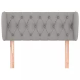 világosszürke szövet fejtámla szárnyakkal 103x23x78/88 cm