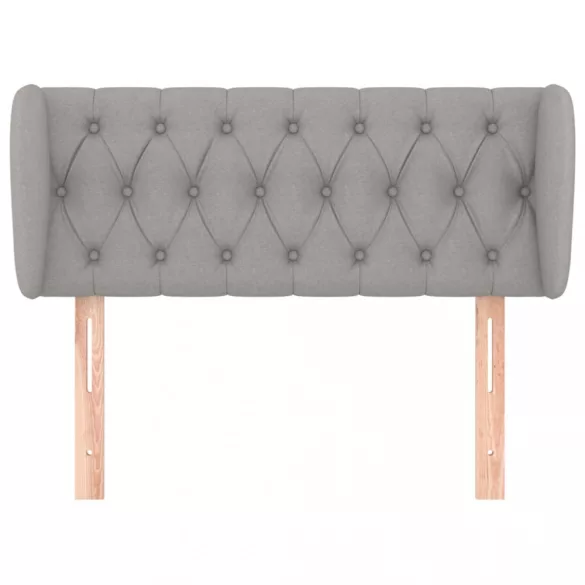 világosszürke szövet fejtámla szárnyakkal 103x23x78/88 cm