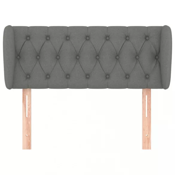 sötétszürke szövet fejtámla szárnyakkal 103x23x78/88 cm