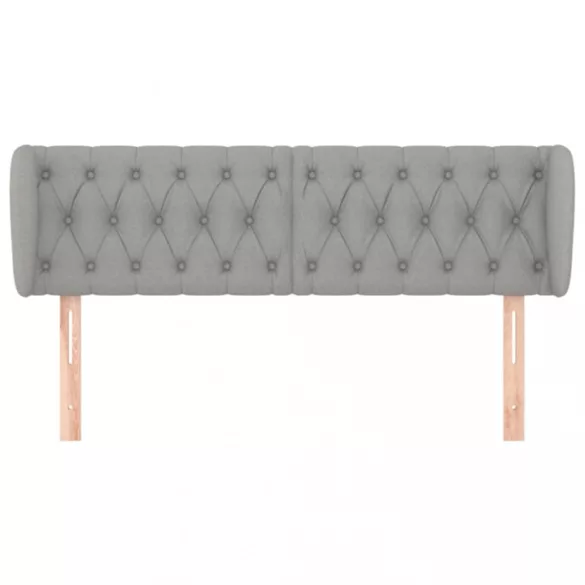 világosszürke szövet fejtámla szárnyakkal 147x23x78/88 cm