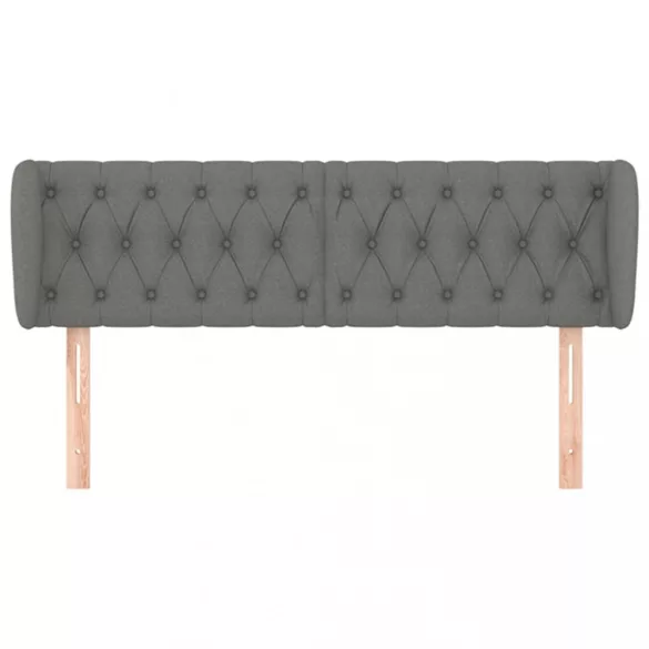 sötétszürke szövet fejtámla szárnyakkal 147x23x78/88 cm