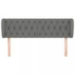 sötétszürke szövet fejtámla szárnyakkal 163x23x78/88 cm