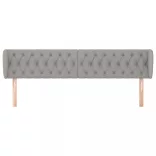 világosszürke szövet fejtámla szárnyakkal 183x23x78/88 cm