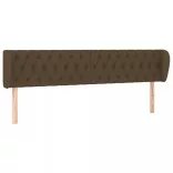 sötétbarna szövet fejtámla szárnyakkal 203x23x78/88 cm