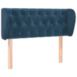 sötétkék szövet fejtámla szárnyakkal 93x23x78/88 cm